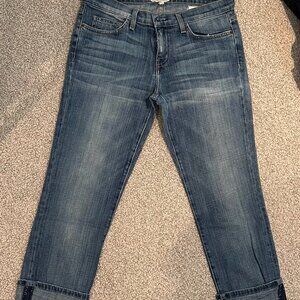 Current/Elliott Vintage Cropped, Cuffed, Low Rise Jeans